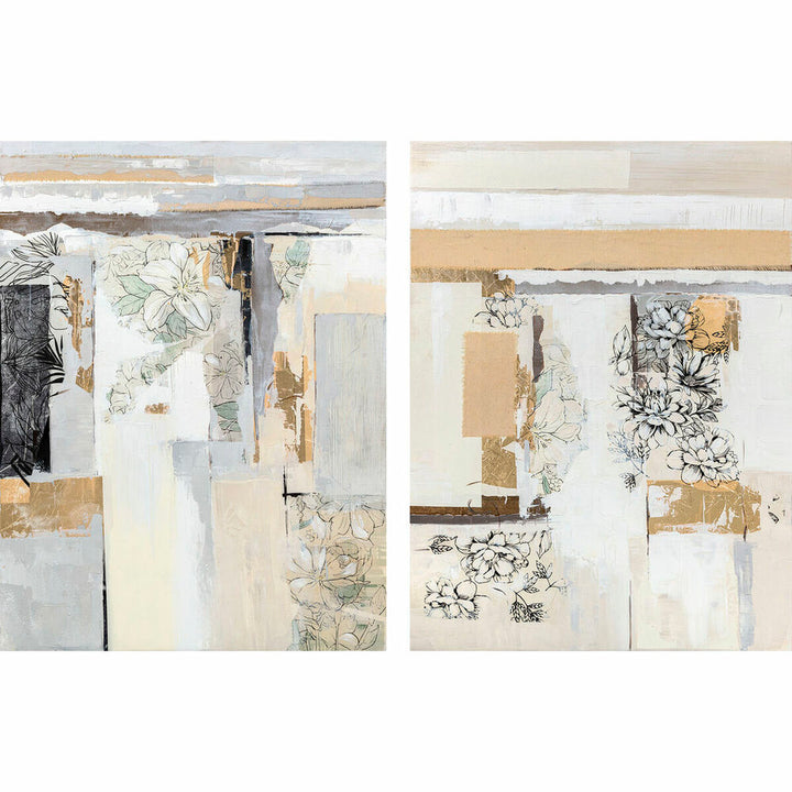 Abstrakte Kunstwerke mit floralen Details, DKD Home Decor - homely Family Shop