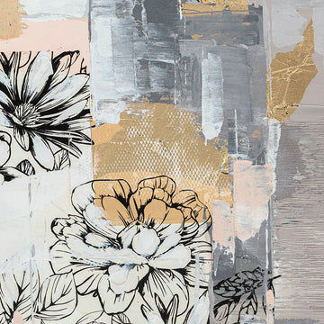 Modernes abstraktes DKD Home Decor Bild mit floralen Mustern und Texturen - homely Family Shop