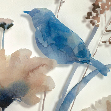 DKD Home Decor Bild mit Vogel und Blumen im Shabby Chic Stil - homely Family Shop
