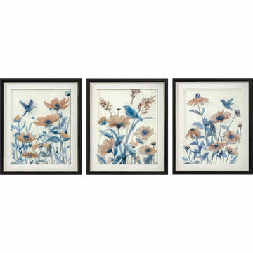 DKD Home Decor Blumenbilder im Shabby Chic Stil, 3er Set - homely Family Shop