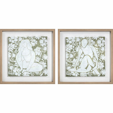 DKD Home Decor Blumenbild, skandinavischer Stil, 2er-Set - Homely Family Shop