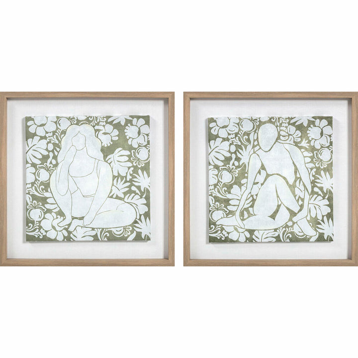 DKD Home Decor Blumenbild, skandinavischer Stil, 2er-Set - Homely Family Shop