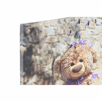DKD Home Decor Bär Bild mit Blumen für Kinderzimmer - Homely Family Shop