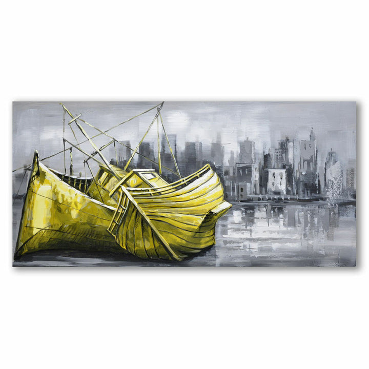 DKD Home Decor Bild mit Stadt und Booten im Loft Stil - homely Family Shop