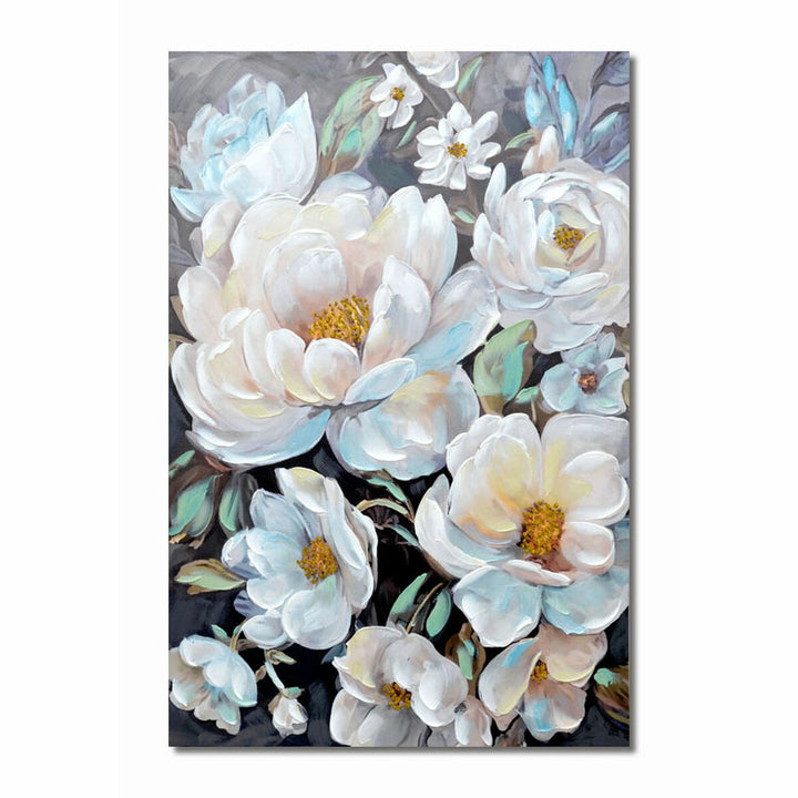 Romantisches Blumen Bild von DKD Home Decor, weiße Blüten. - homely Family Shop