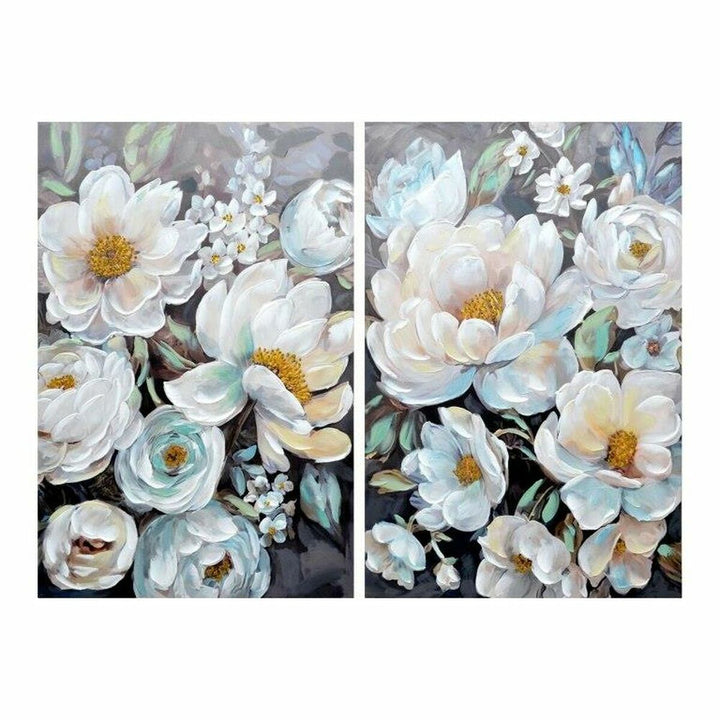DKD Home Decor Blumen Bild mit romantischen weißen Blüten. - homely Family Shop