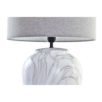 DKD Tischlampe mit Keramikbasis und grauem Lampenschirm - homely Family Shop