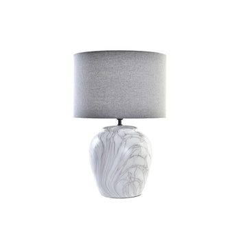 DKD Home Deko Tischlampe mit Keramikfuß und grauem Schirm - homely Family Shop