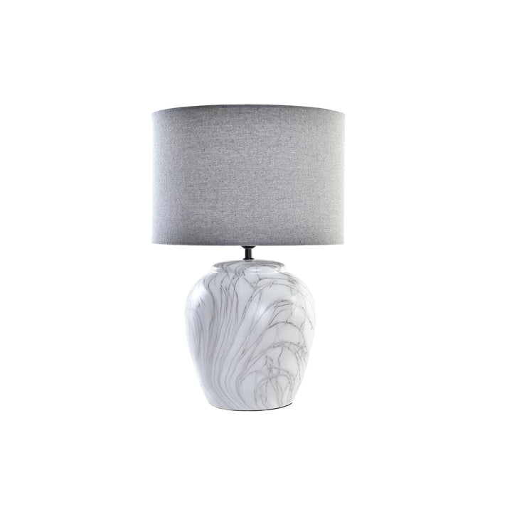 DKD Home Deko Tischlampe mit Keramikfuß und grauem Schirm - homely Family Shop