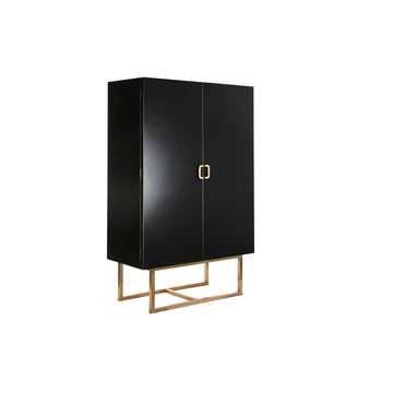Eleganter schwarzer Schrank mit Metall- und Pappeldetails von DKD Home Decor - homely Family Shop