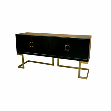 Schwarze Anrichte mit goldenem Metallfuß - DKD Home Decor - homely Family Shop
