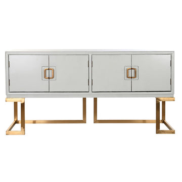 Weiße DKD Home Decor Anrichte mit goldenem Metallfuß - homely Family Shop