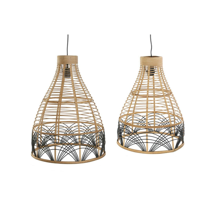 DKD Home Deko Deckenlampe, zweifarbig mit Bambus - homely Family Shop