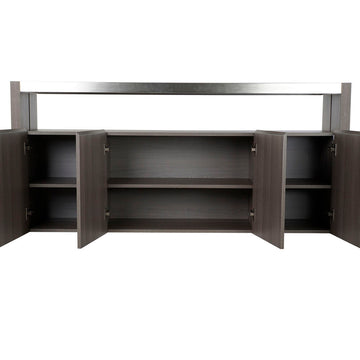 DKD Home Anrichte mit Kristallgrau und Aluminium Details - homely Family Shop