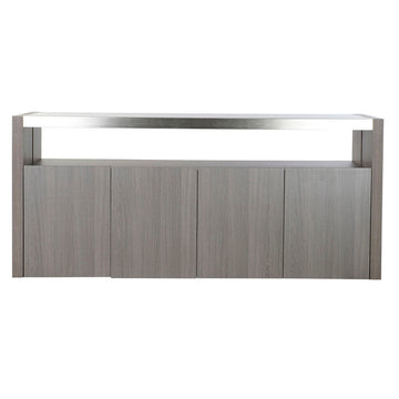 DKD Home Anrichte Kristall Grau mit Aluminium und Glas - homely Family Shop