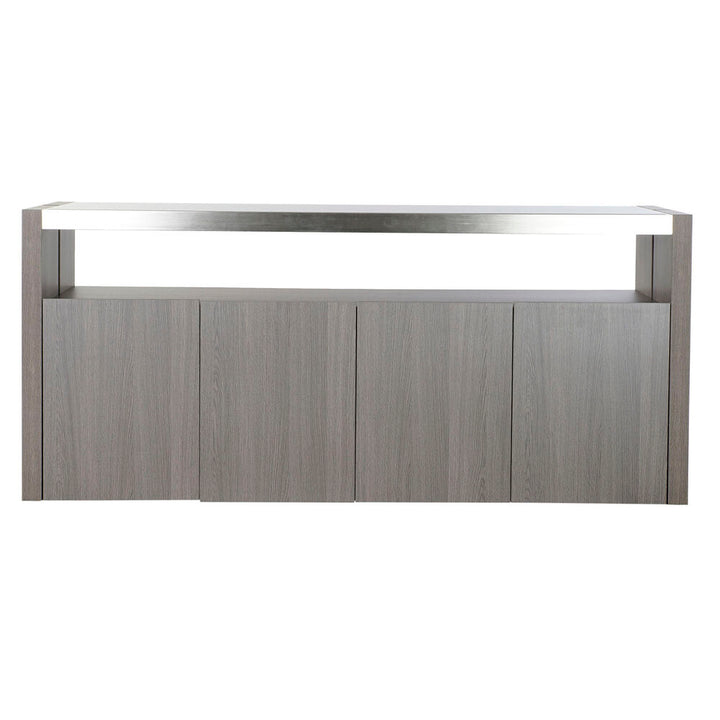 DKD Home Anrichte Kristall Grau mit Aluminium und Glas - homely Family Shop