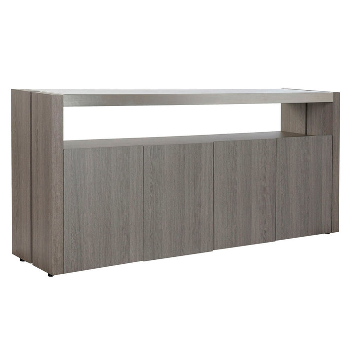 Graue DKD Home Anrichte mit Kristall, Aluminium und Glas - homely Family Shop