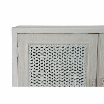 Detail der weißen MDF Anrichte mit Webmuster von DKD Home Decor - homely Family Shop