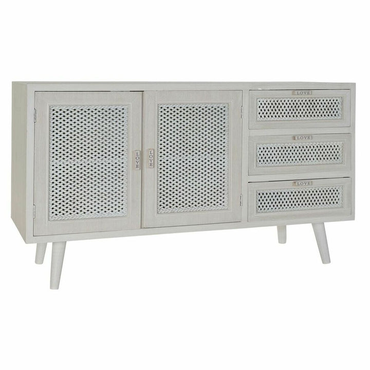 Weiße Anrichte aus Holz und MDF mit Schubladen und Türen - Homely Family Shop
