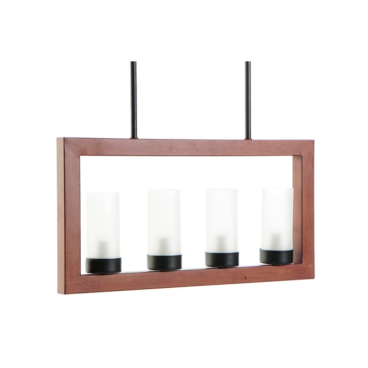DKD Home Deckenlampe mit braunem Rahmen und Kristall-Details - homely Family Shop
