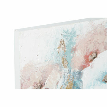 Nahaufnahme von DKD Home Decor Blumenbild mit Goldakzenten im Shabby Chic - homely Family Shop