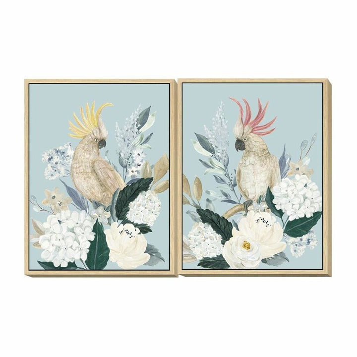 DKD Home Decor tropische Vogel-Blumen Bilder im Set - homely Family Shop
