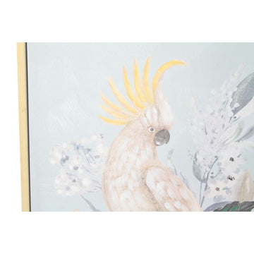 Gemälde mit Kakadu und Blumen, tropisches Dekor von DKD Home Decor - Homely Family Shop