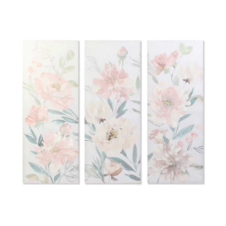 DKD Home Decor Blumenbild, 3er Set, Shabby Chic Stil - Homely Family Shop