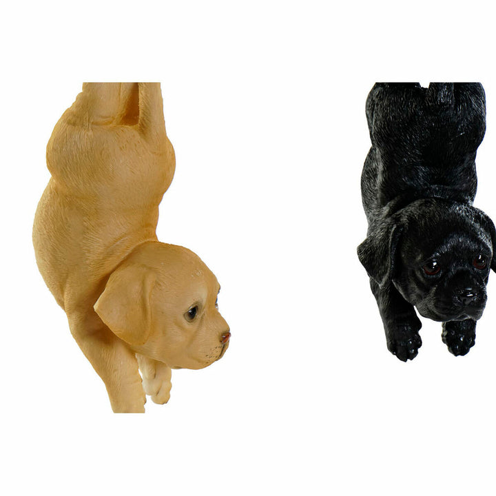 DKD Home Decor Harz Hunde Figuren, hängend, schwarz und braun - homely Family Shop