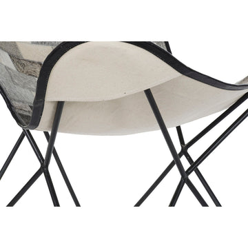 DKD Home Esszimmerstuhl mit Patchwork und Metallgestell - homely Family Shop