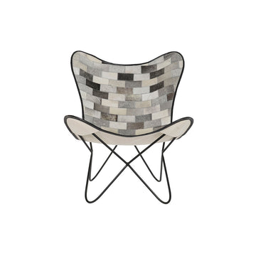 DKD Home Esszimmerstuhl im Patchwork-Design mit Metallgestell - homely Family Shop