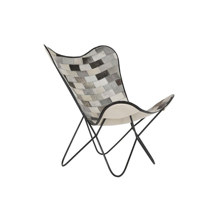 DKD Home Esszimmerstuhl mit Patchworkmuster in Beige und Schwarz - homely Family Shop