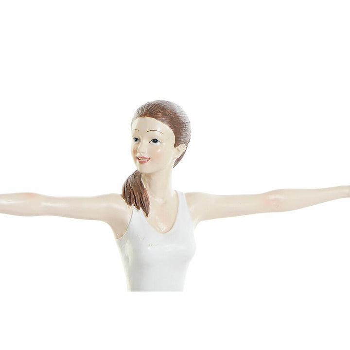 Rosa Deko-Figur im Scandi-Stil. Yoga Figur in entspannter Pose.