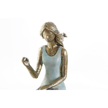 Blaue und goldene DKD Home Decor Deko-Figur einer eleganten Dame.