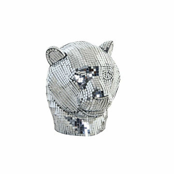 Silberfarbene Leopard Figur aus Harz von DKD Home Decor - Homely Family Shop