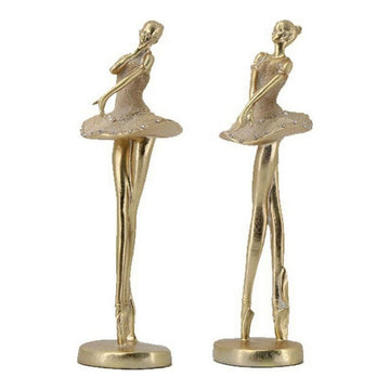 Goldene Harz Ballett-Tänzerin Figuren von DKD Home Dekor - Romantische Deko! - homely Family Shop