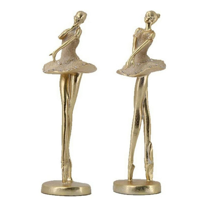 Goldene Harz Ballett-Tänzerin Figuren von DKD Home Dekor - Romantische Deko! - homely Family Shop