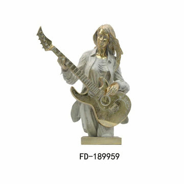 Goldene Musiker Figur mit Gitarre, Deko Element - homely Family Shop
