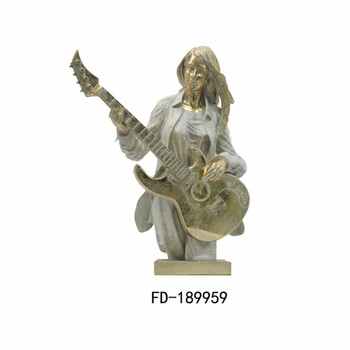 Goldene Musiker Figur mit Gitarre, Deko Element - homely Family Shop