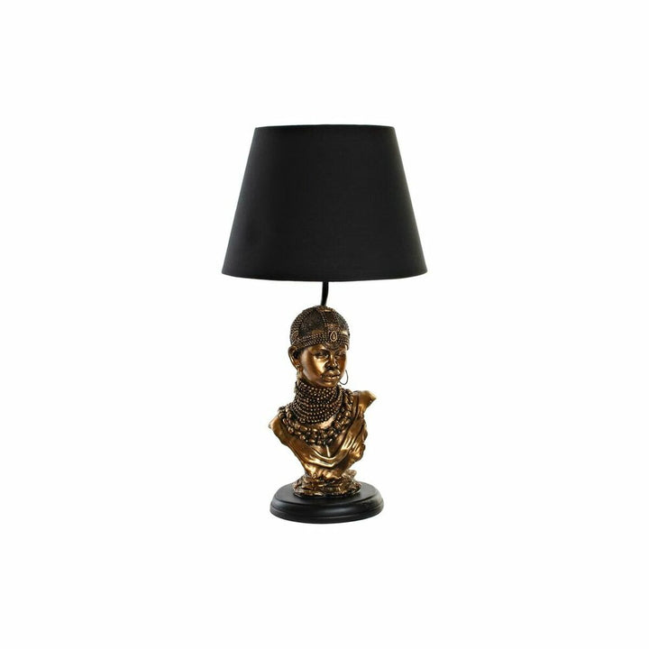 DKD Home Tischlampe mit Gold Harz und schwarzem Schirm - homely Family Shop