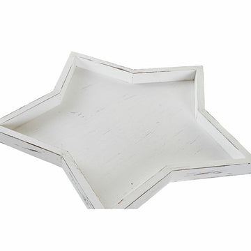 DKD Home Deko Stern Tablett, weiß Shabby Chic Decapé - Homely Family Shop