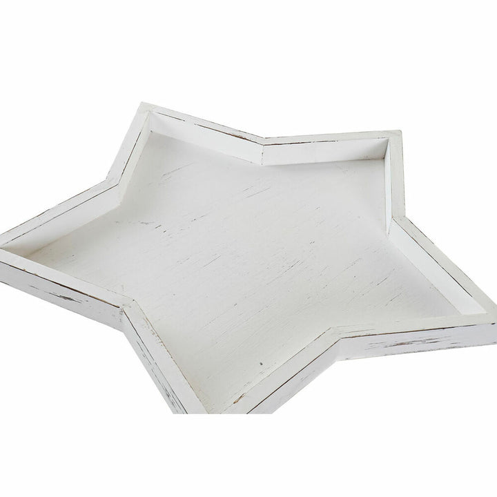 DKD Home Deko Stern Tablett, weiß Shabby Chic Decapé - Homely Family Shop
