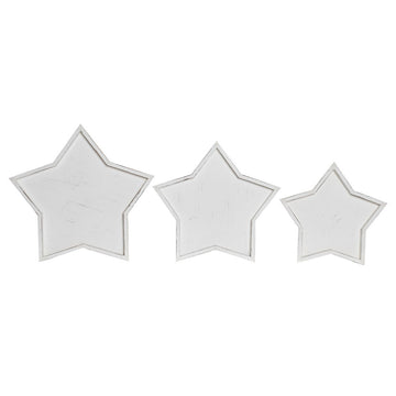DKD Home Decor Tischdeko Sterne, weißer Shabby Chic Look - homely Family Shop