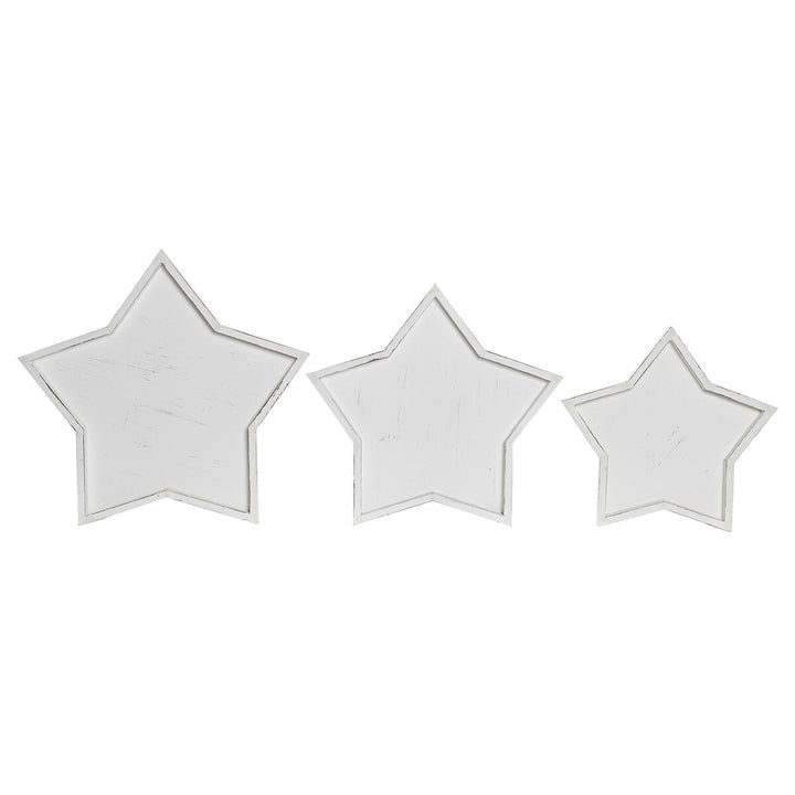 DKD Home Decor Tischdeko Sterne, weißer Shabby Chic Look - homely Family Shop