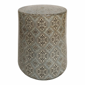 Blau-beiger DKD Home Decor Beistelltisch aus Holz mit Muster - homely Family Shop