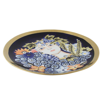 Bunte Tischdekoration mit Gesicht und Blumen im Shabby Chic - homely Family Shop