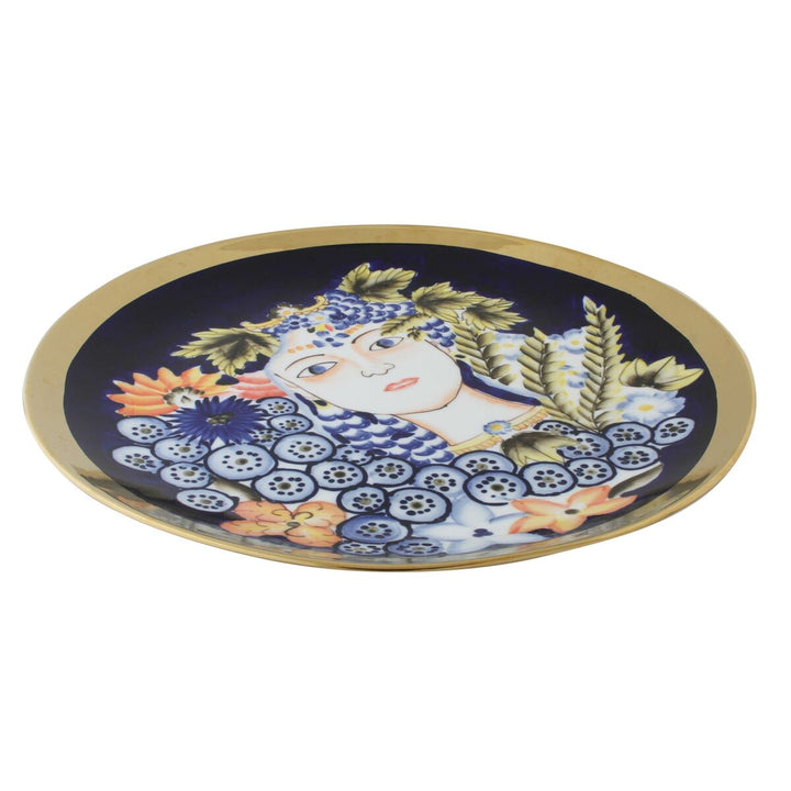 Bunte Tischdekoration mit Gesicht und Blumen im Shabby Chic - homely Family Shop