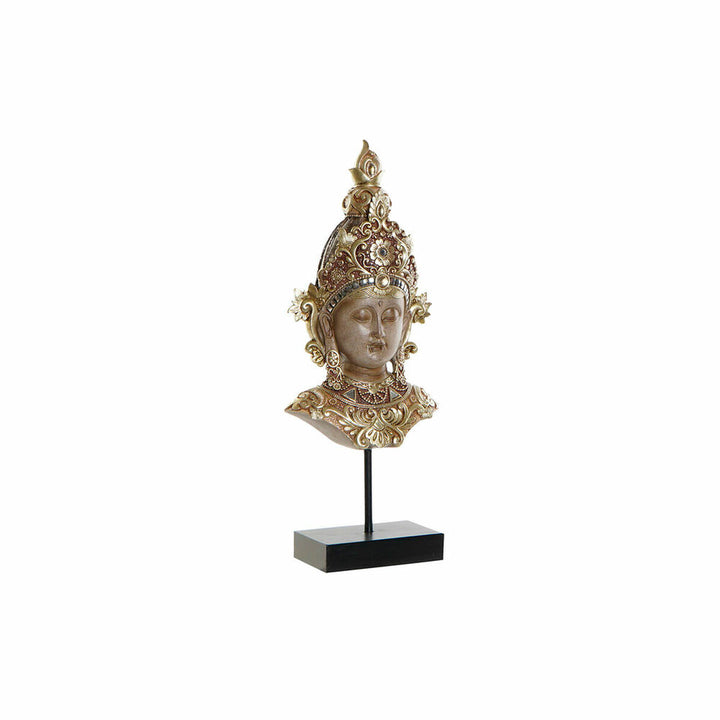 Braune, goldene Buddha Figur mit orientalischem Design - homely Family Shop