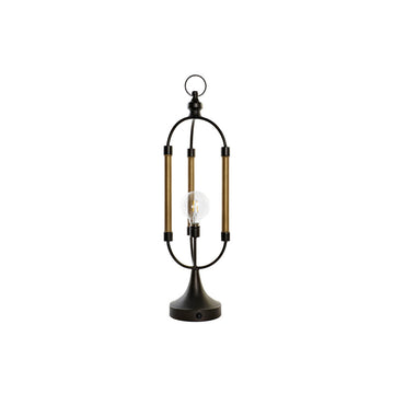 DKD Home Deko Lampe mit Metallrahmen in Schwarz und Gold - homely Family Shop