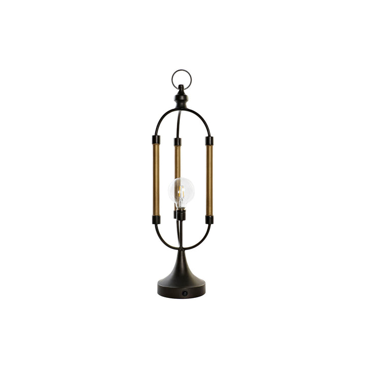 DKD Home Deko Lampe mit Metallrahmen in Schwarz und Gold - homely Family Shop